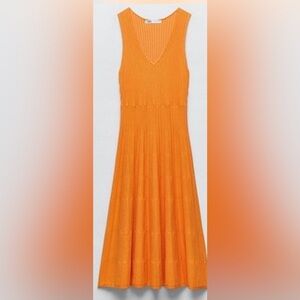 SOLD NWT Zara Knit Skater midi dress